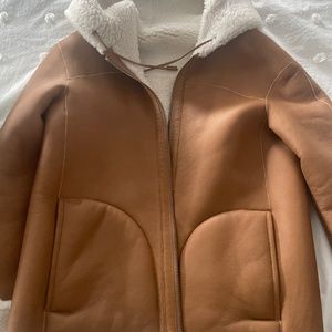 Shearling coat natural